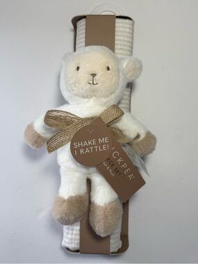 NEW Baby Blanket & Stuffed Animal Toy Lovey Lamb Muslin | ChickPea